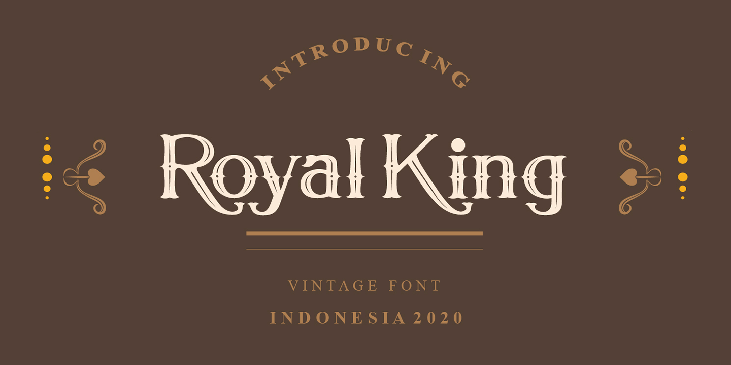 Пример шрифта Royal King